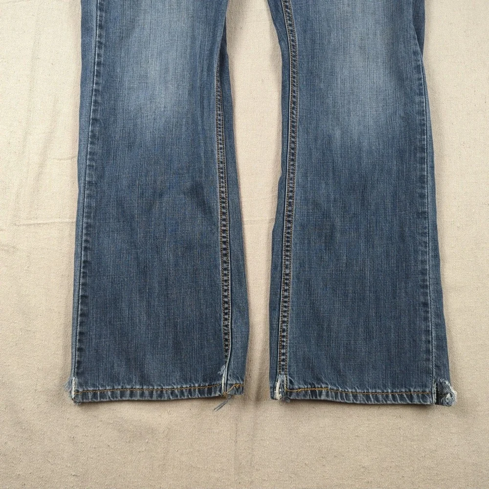 Levis Jeans Mens 32x30 Blue 527 Boot Cut Western Cowboy Faded Distressed